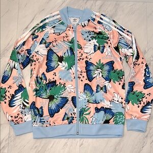 New Without Tags Adidas HER Floral Butterfly Track Jacket